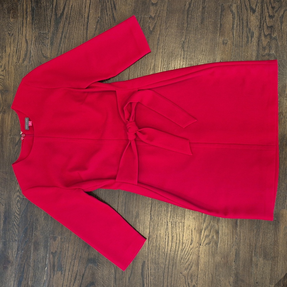 Elegant Red Dress with Belt